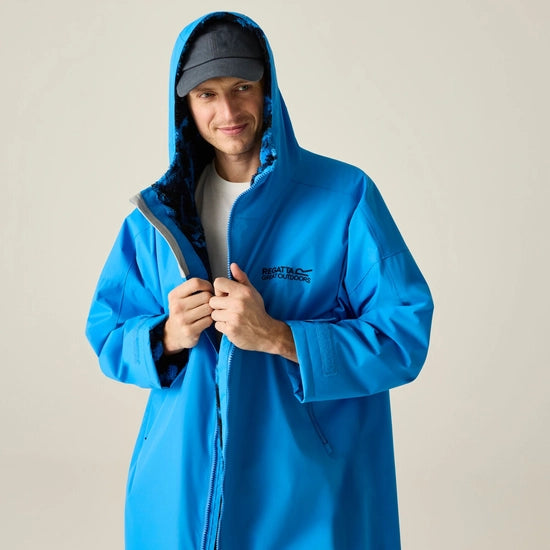 Adult Waterproof Changing Robe (Sonic Blue/Sketch Camo)