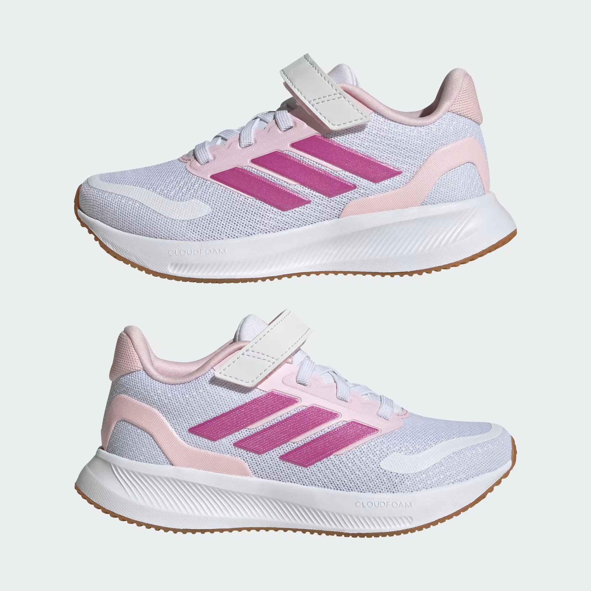 Junior Runfalcon 5 Trainers (Cloud White/Clear Pink/Gumsole)