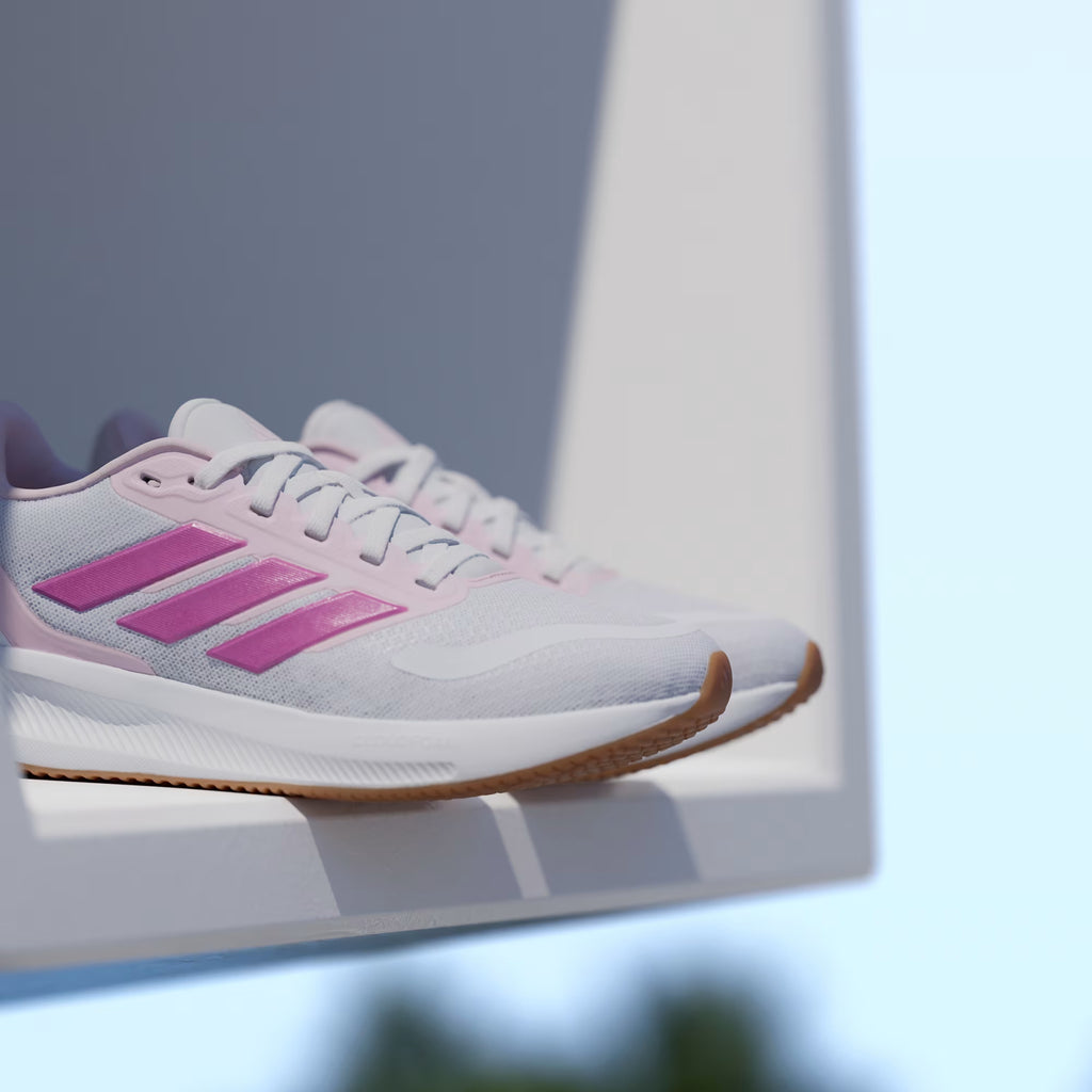 Youth Runfalcon 5 Trainers (White/Pink)