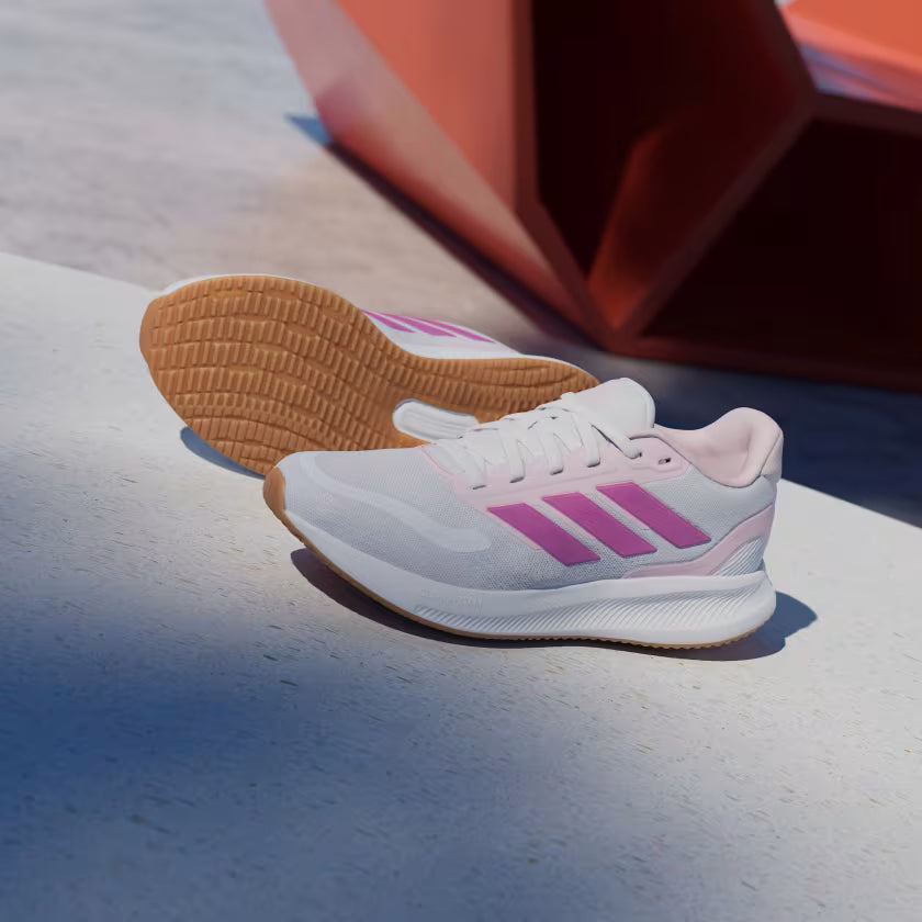 Youth Runfalcon 5 Trainers (White/Pink)
