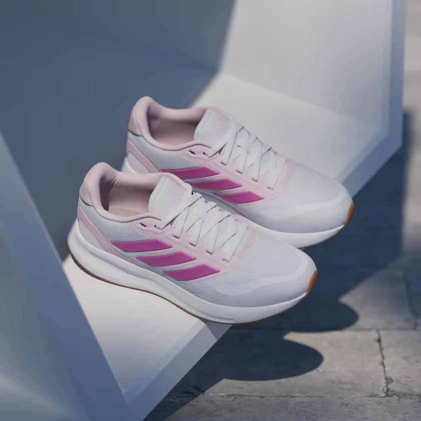 Youth Runfalcon 5 Trainers (White/Pink)