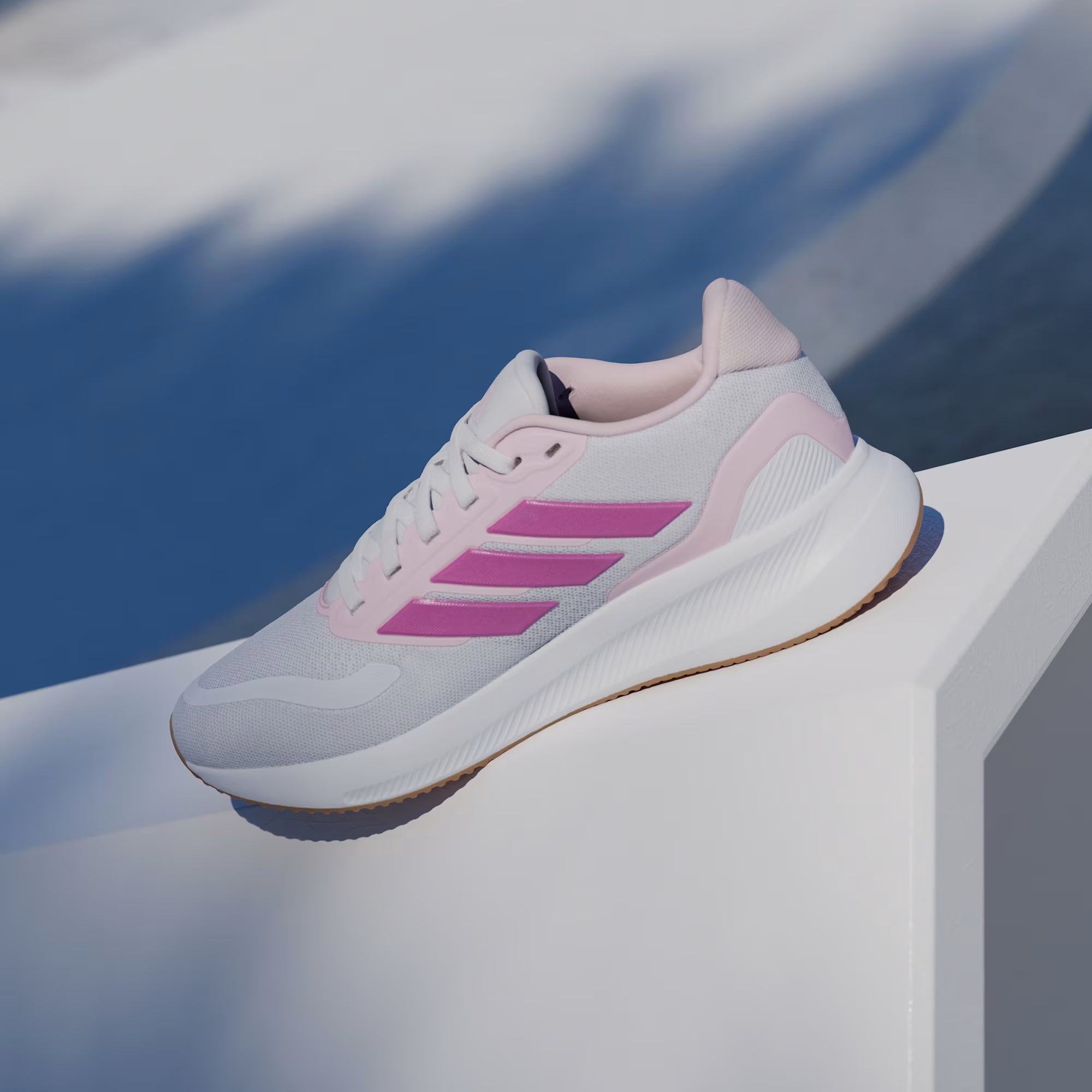 Youth Runfalcon 5 Trainers (White/Pink)