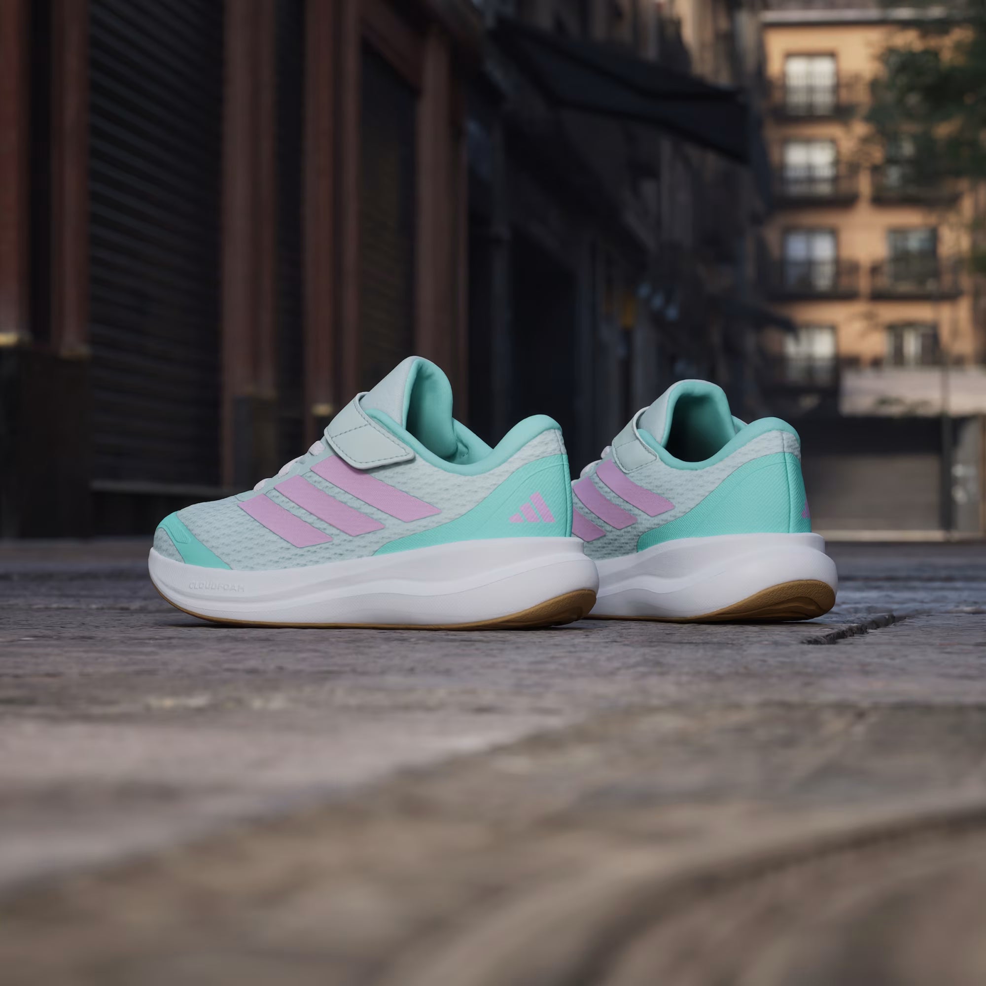 Junior Runfalcon 6 Trainers (Halo Mint/Bliss Lilac/Flash Aqua)