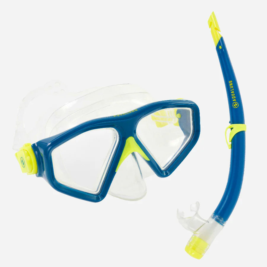 Saturn Adult Snorkel & Mask (Blue/Yellow/Clear)
