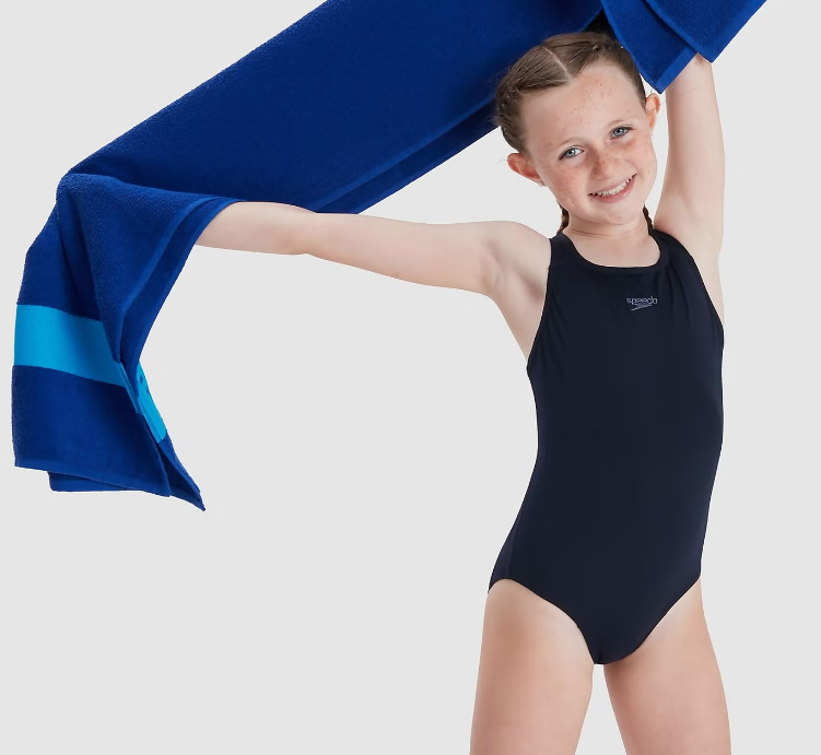 Girls Eco Endurance+ Medalist Swimsuit (Navy)