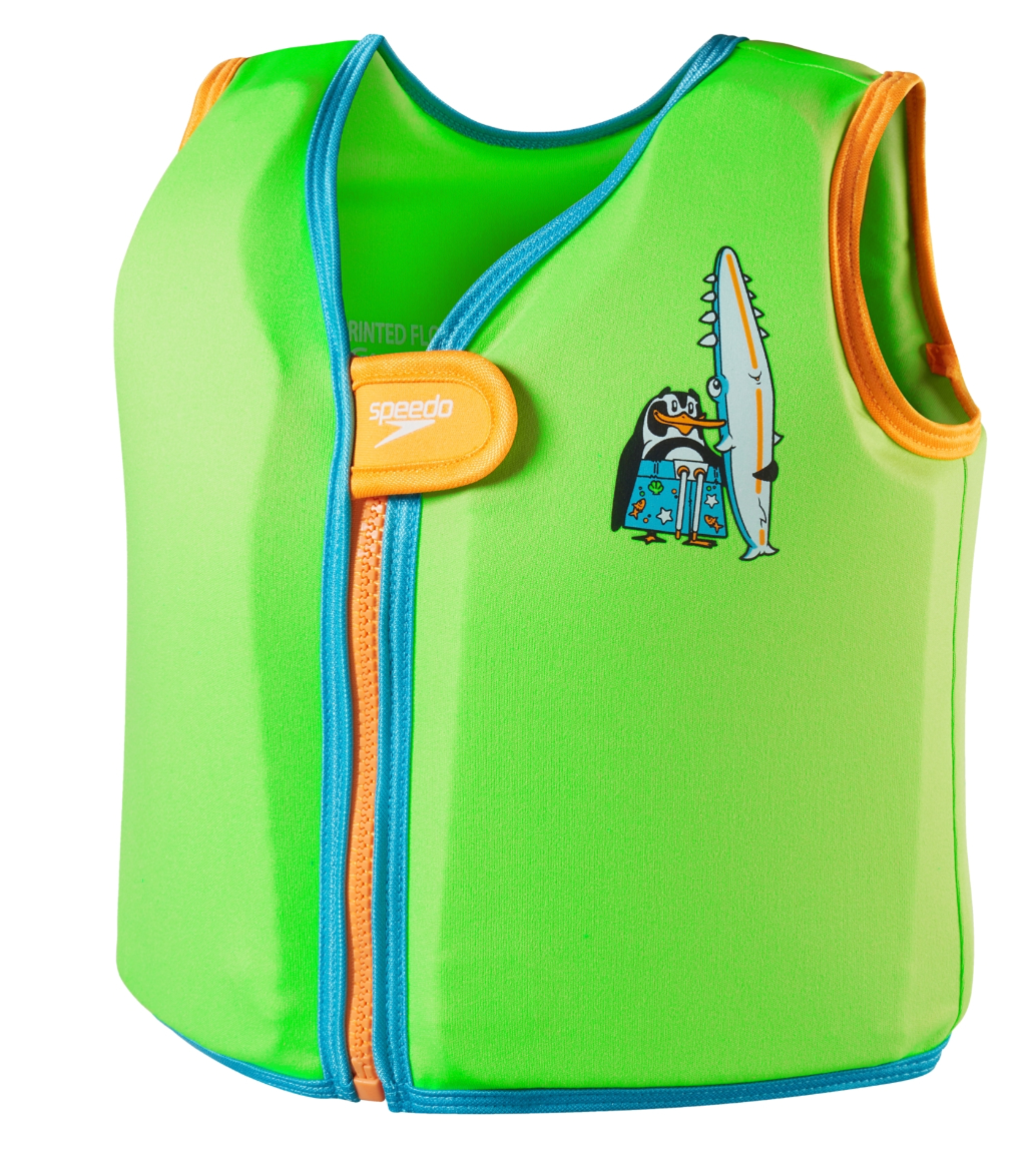 Kids Learn To Swim Float Vest (Green/Blue)