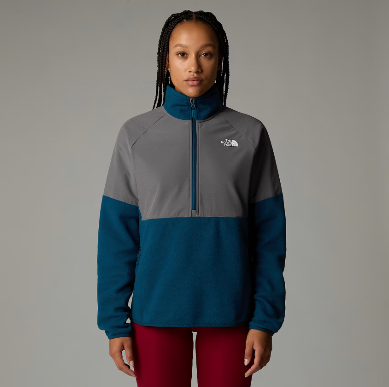 Womens Glacier Heavyweight 1/2 Zip (Midnight Petrol/Grey)
