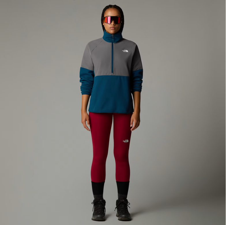 Womens Glacier Heavyweight 1/2 Zip (Midnight Petrol/Grey)