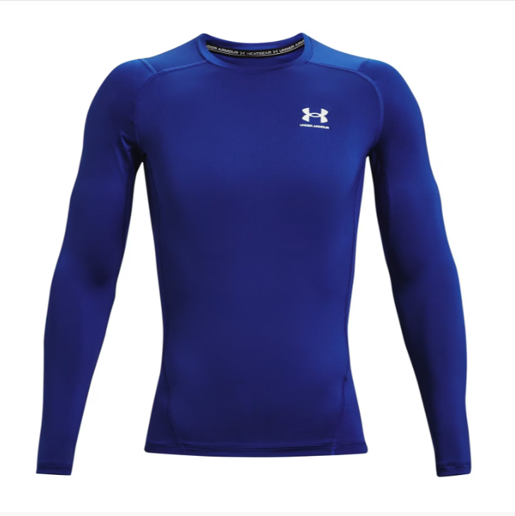 Mens HeatGear Long Sleeve Baselayer (Blue)