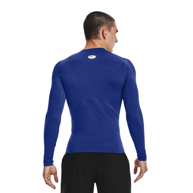 Mens HeatGear Long Sleeve Baselayer (Blue)