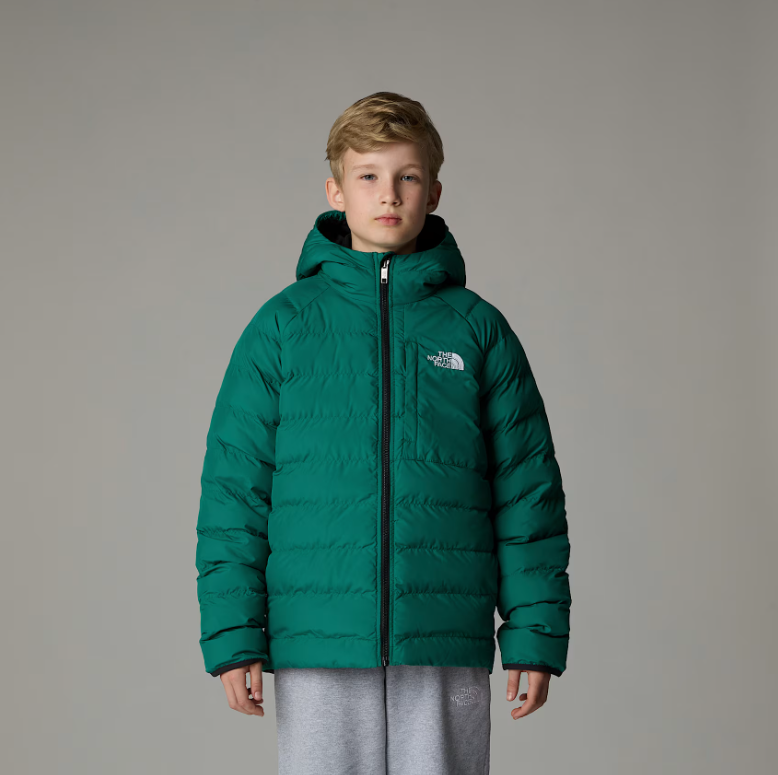 Boys Reversible Perrito Hooded Jacket (Evergreen/Black)