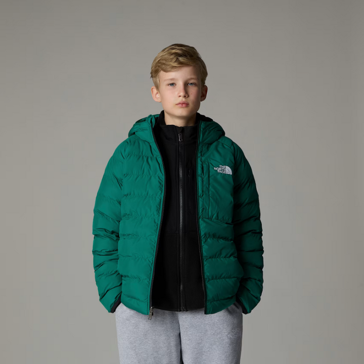 Boys Reversible Perrito Hooded Jacket (Evergreen/Black)