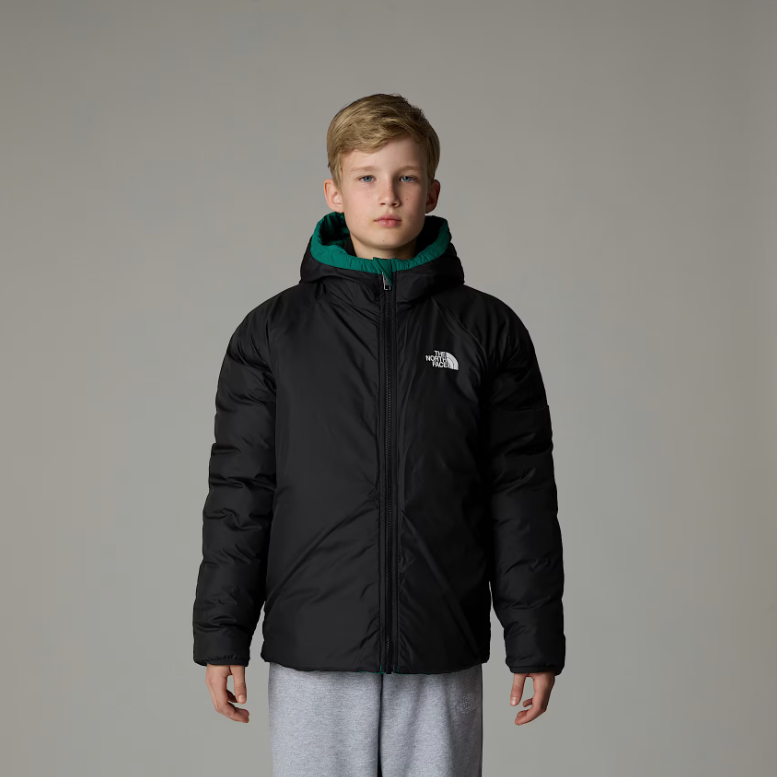 Boys Reversible Perrito Hooded Jacket (Evergreen/Black)