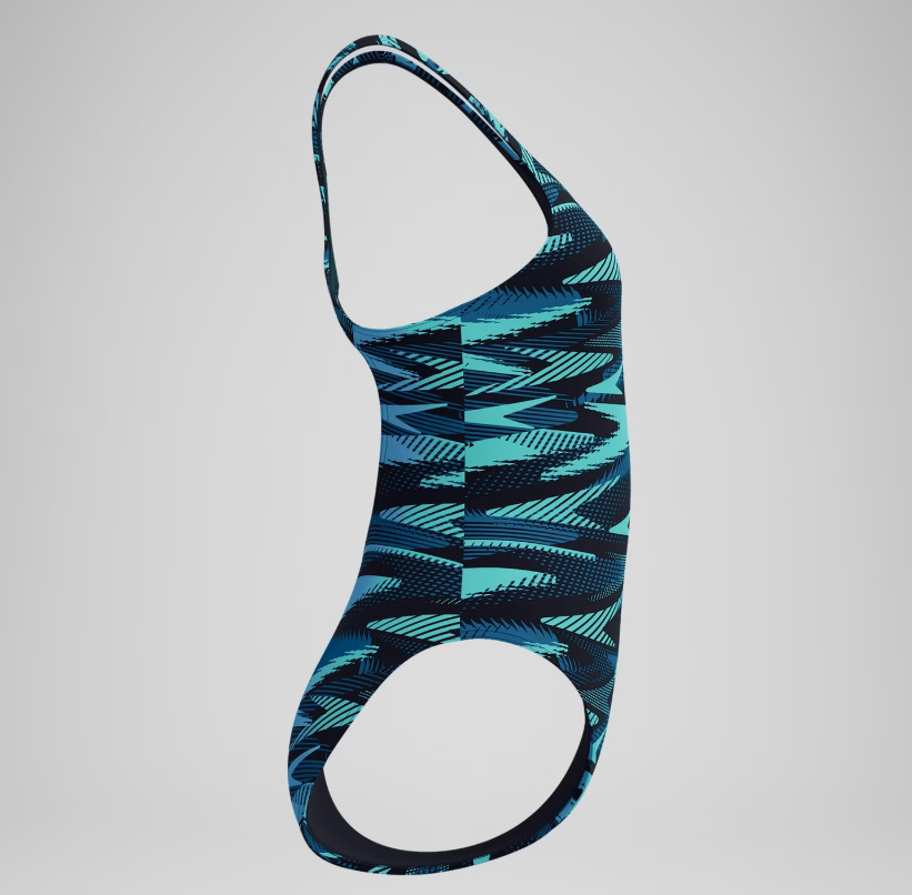 Womens HyberBoom Allover Medalist Swimsuit (DarkTeal/Green)