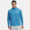 Mens Tech Textured 1/2 Zip (Ether Blue/White)