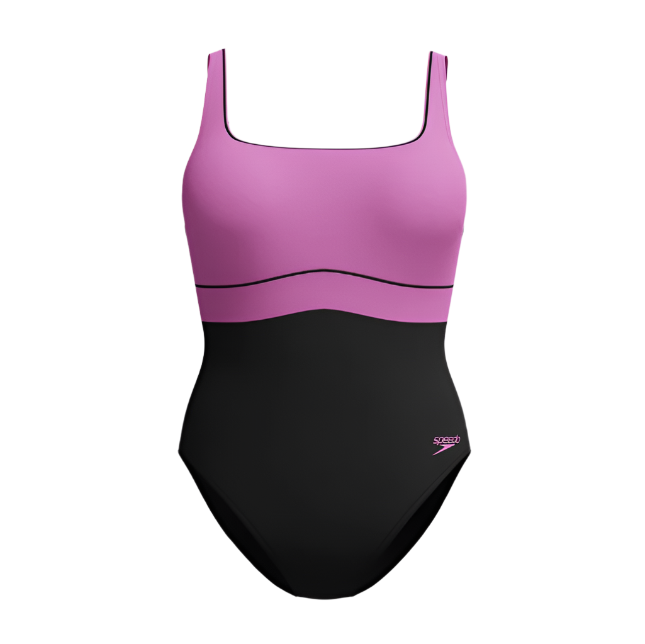 Womens Shaping Contour Eclipse Swimsuit (Black/Pink)