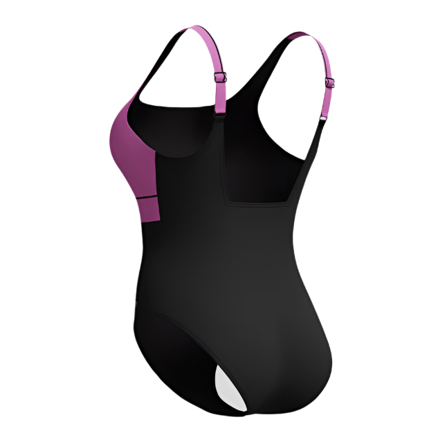 Womens Shaping Contour Eclipse Swimsuit (Black/Pink)