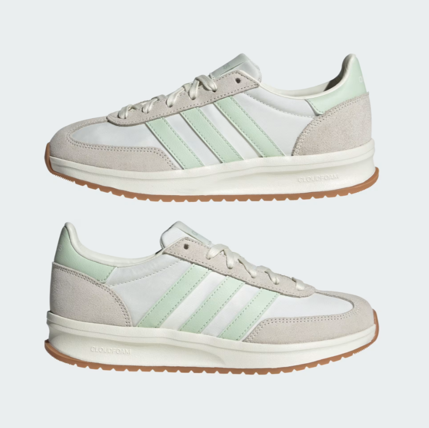 Womens Run 70s 2.0  (Off White/Light Green)