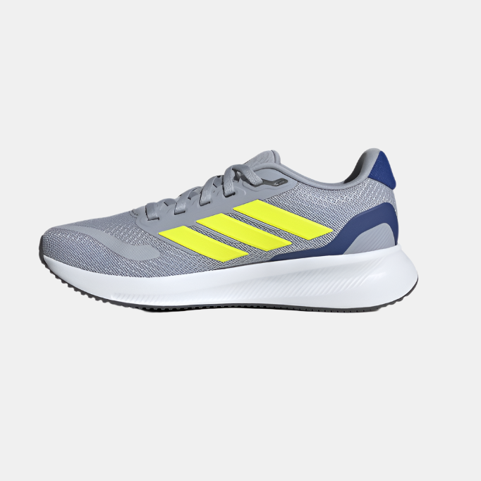 Junior Runfalcon 5 (Halo Silver/Lucid Lemon/Royal Blue)