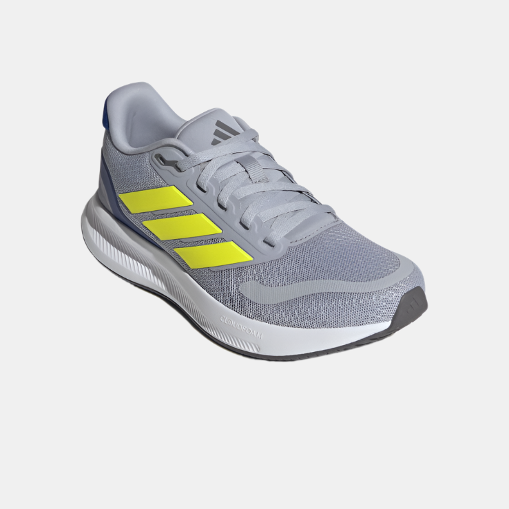Junior Runfalcon 5 (Halo Silver/Lucid Lemon/Royal Blue)