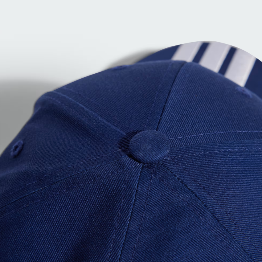 3 Stripe Logo Baseball Cap (Navy/White)
