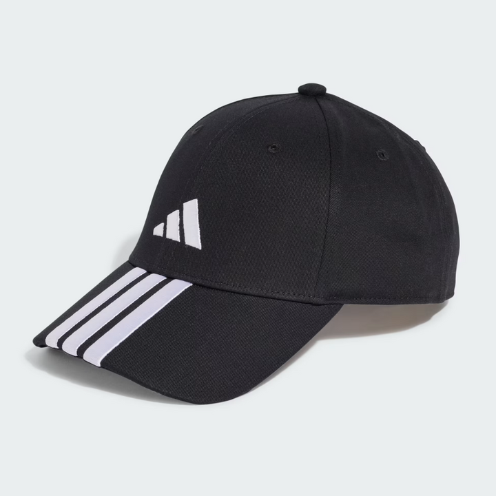 3 Stripe Logo Baseball Cap (Black/White)