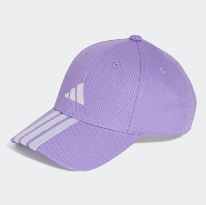 Womens 3 Stripe Logo Baseball Cap (Purple/White)