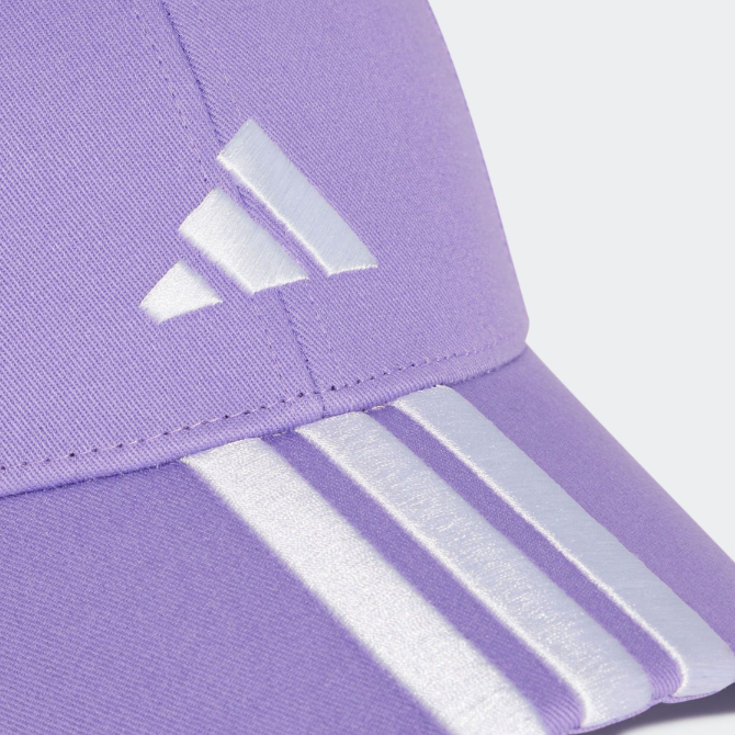 Womens 3 Stripe Logo Baseball Cap (Purple/White)