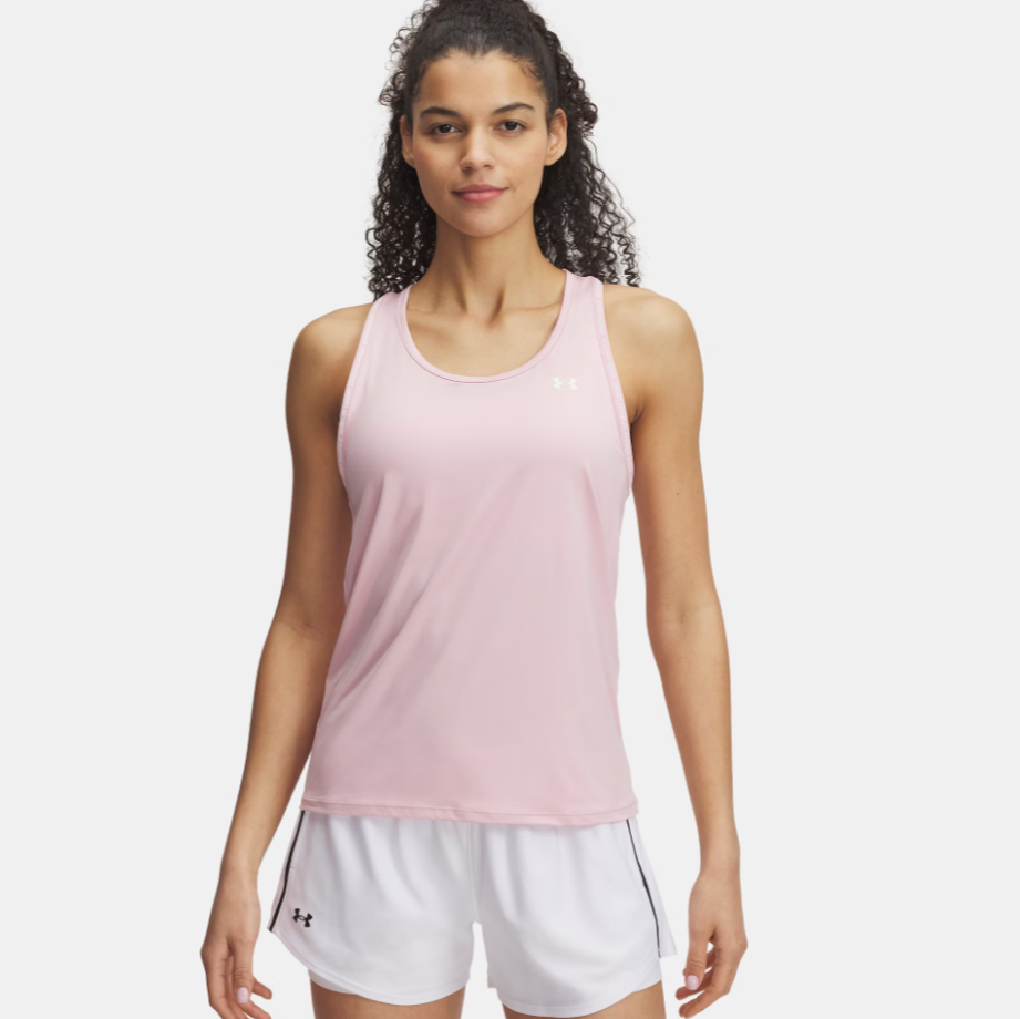 Womens Tech Knockout Tank Top (Prime Pink/White)