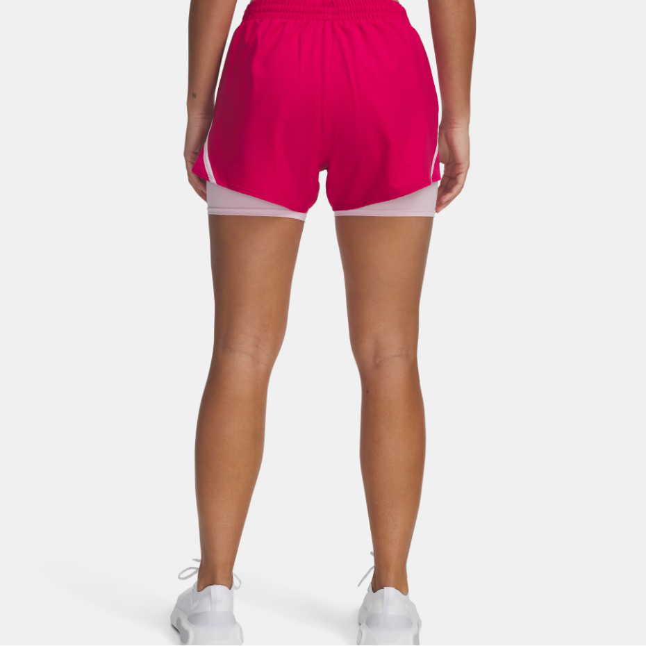 Womens Fly-By 2-in-1 Shorts (Fuschia/Prime Pink)