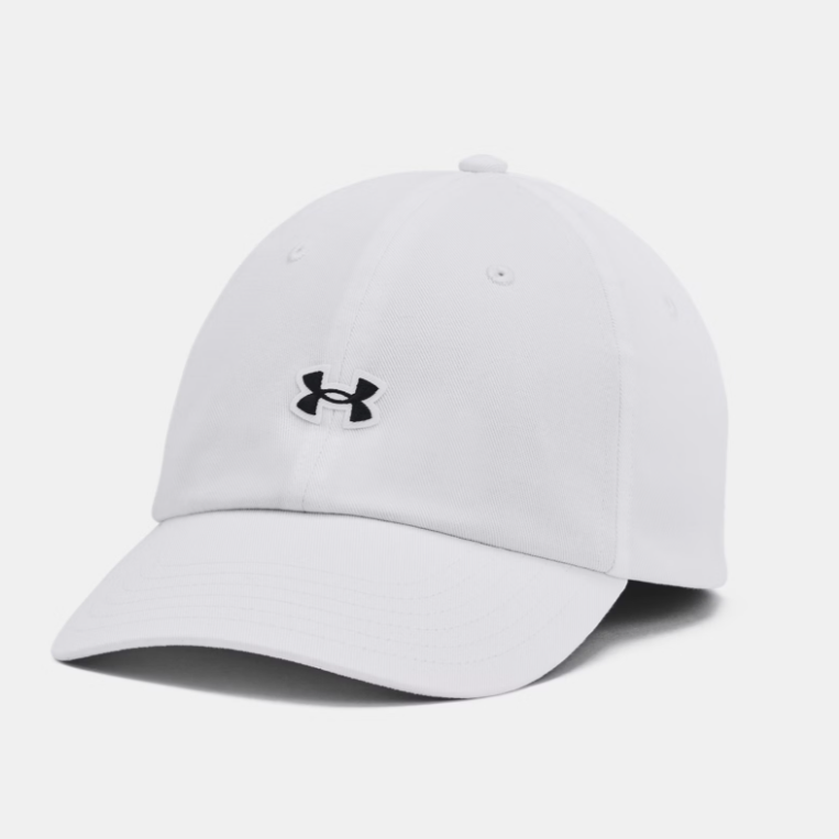 Womens UA Drive Low Adjustable Cap (White/Midnight Navy)