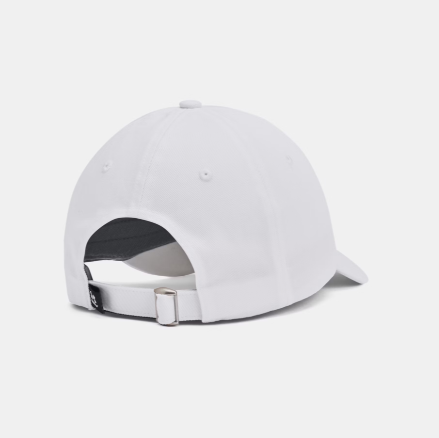 Womens UA Drive Low Adjustable Cap (White/Midnight Navy)