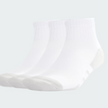 Unisex Essentials Climacool Quarter Socks 3 Pairs (White/Grey)