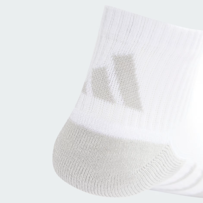 Unisex Essentials Climacool Quarter Socks 3 Pairs (White/Grey)