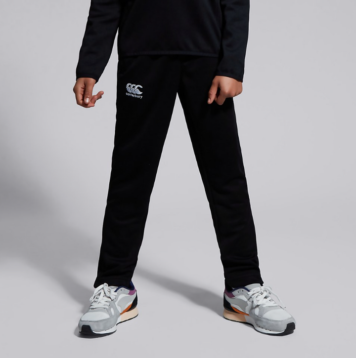 Junior Unisex Stretch Tapered Polyknit Pant (Black)