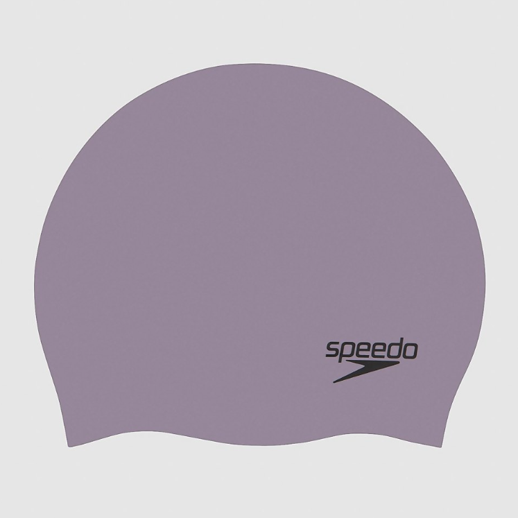 Adult Plain Moulded Silicone Swim Cap (Grey)