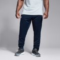 Mens Strech Tapered Polyknit Pant (Navy)