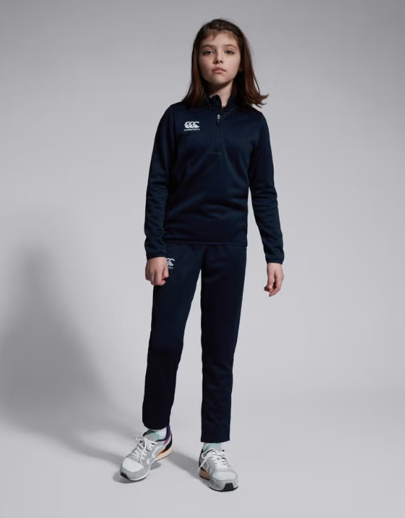 Junior Unisex Stretch Tapered Polyknit Pant (Navy)