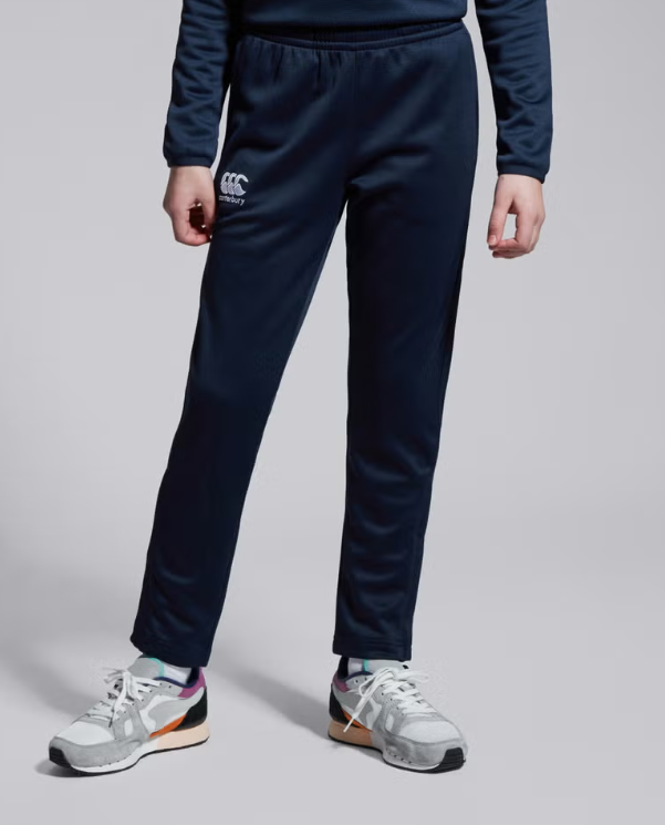 Junior Unisex Stretch Tapered Polyknit Pant (Navy)
