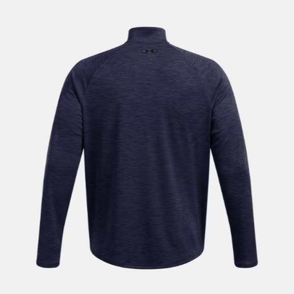 Mens Tech Textured 1/2 Zip (Midnight Navy/Black)