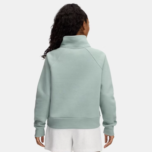 Womens UA Rival Fleece ½ Zip (Silica Green)