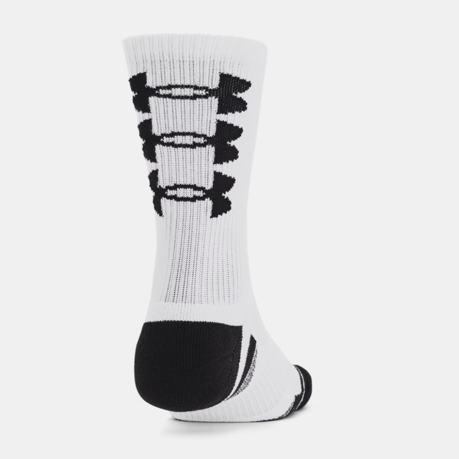 UA Performance Tech Crew Sock (White/Black)