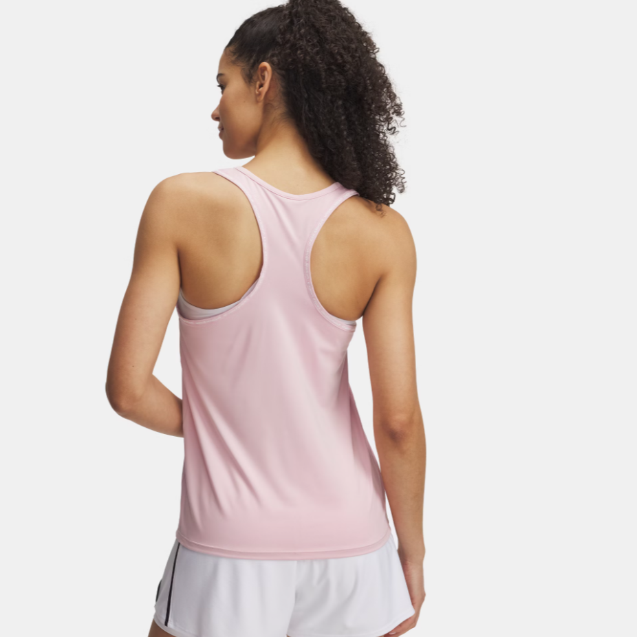 Womens Tech Knockout Tank Top (Prime Pink/White)