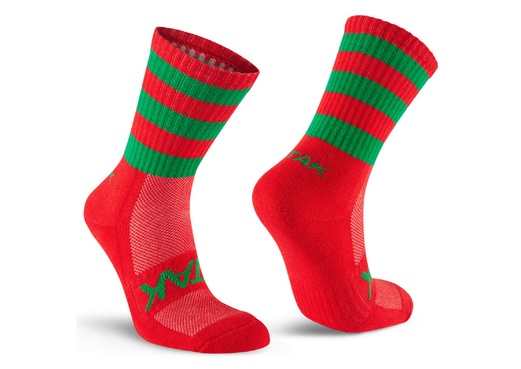 Shox Mid-Leg Football Socks (Red/Green)
