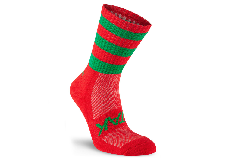 Shox Mid-Leg Football Socks (Red/Green)