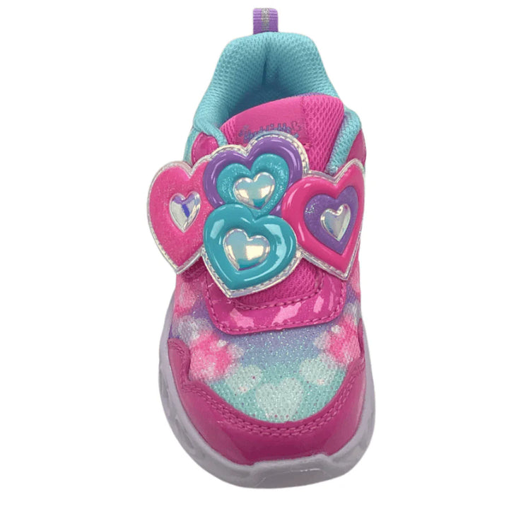 Girls Heart Lights Loving Reflection (Pink/Turquoise)