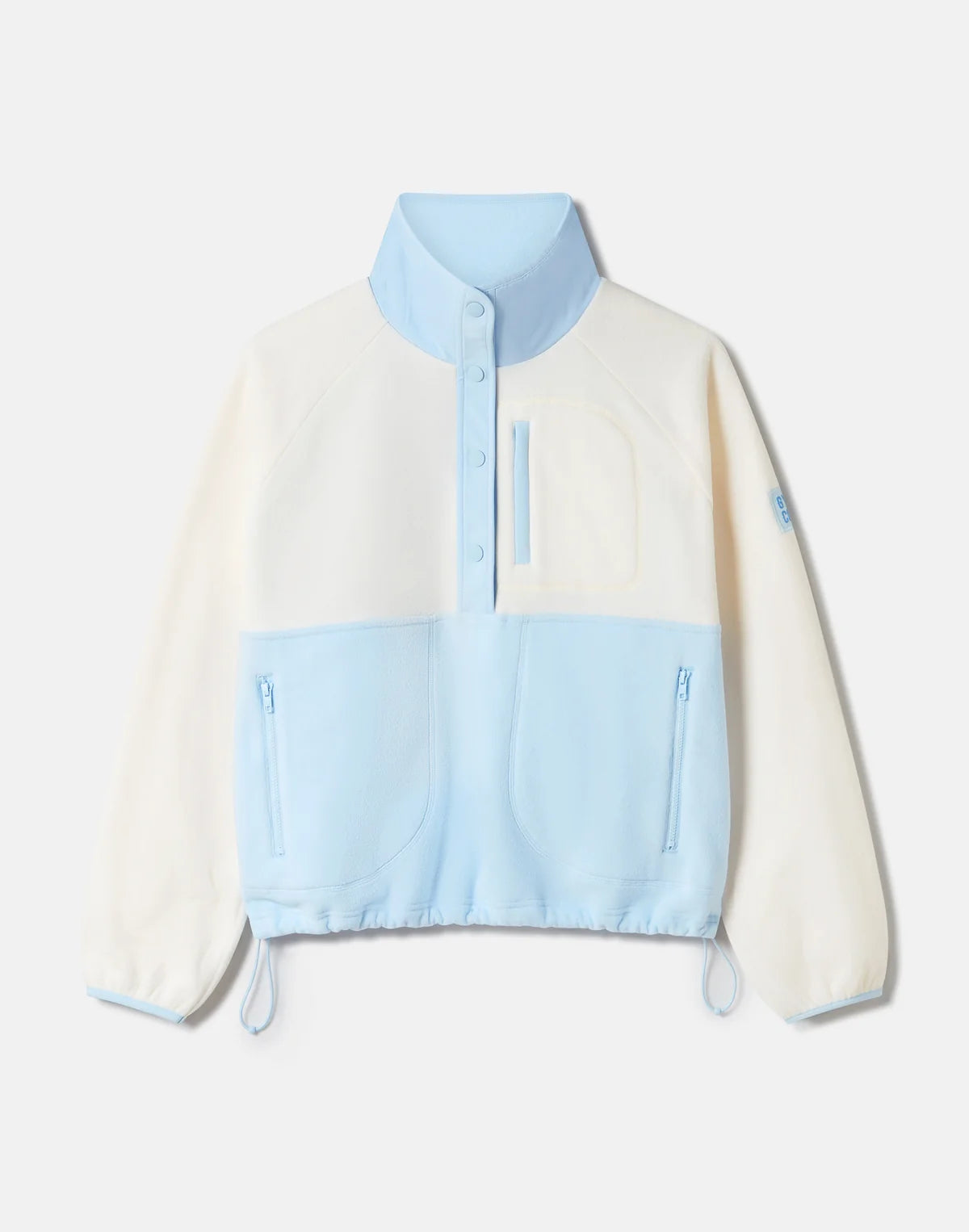 Womens Snap Polar Fleece (Glacial Blue)