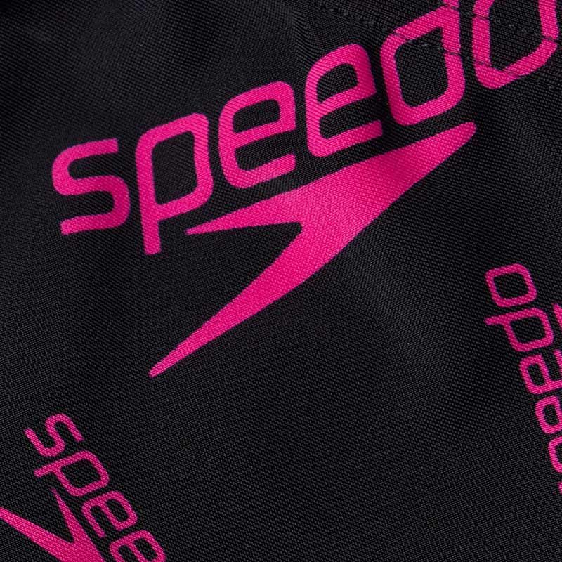 Girls Boom Logo Medalist Swimsuit (Black/Pink)