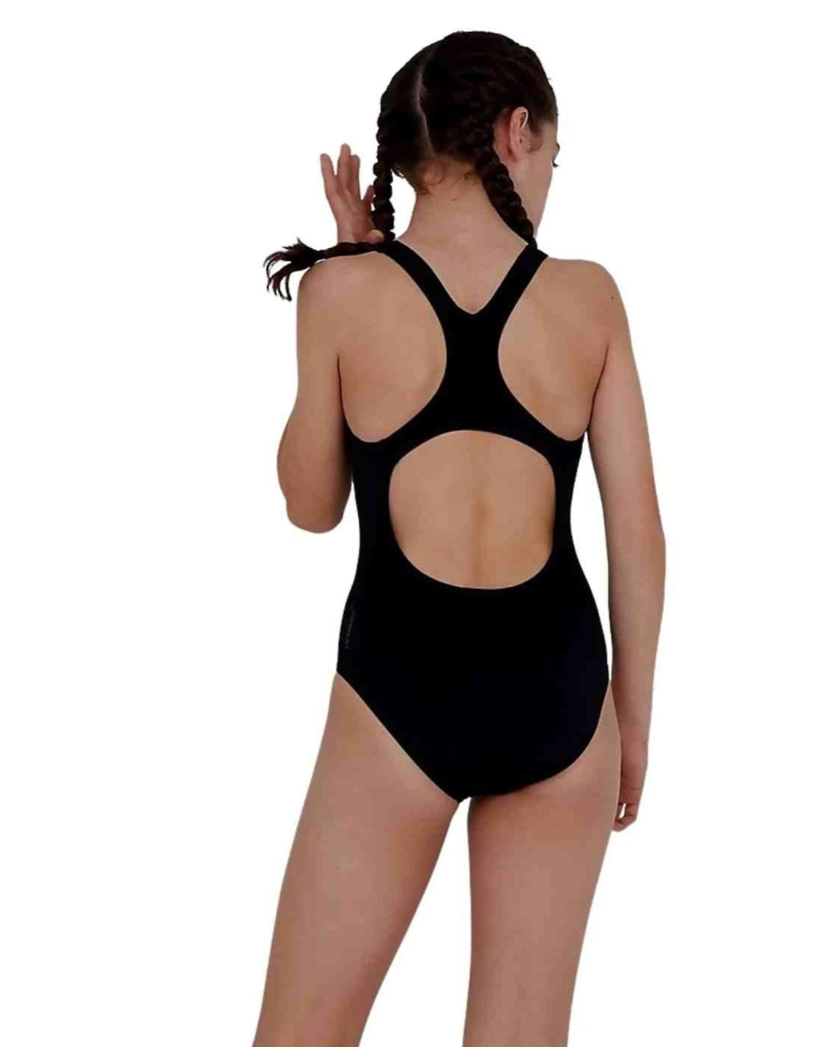 Girls Eco Endurance+ Medalist Swimsuit (Black)