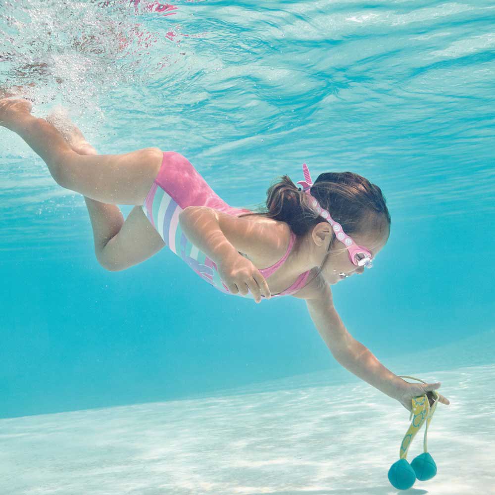 Girls Koala Crossback Swimsuit (Pink/Purple)